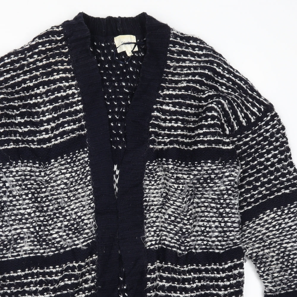 NEXT Womens Blue Striped Knit Cardigan Jumper Size M