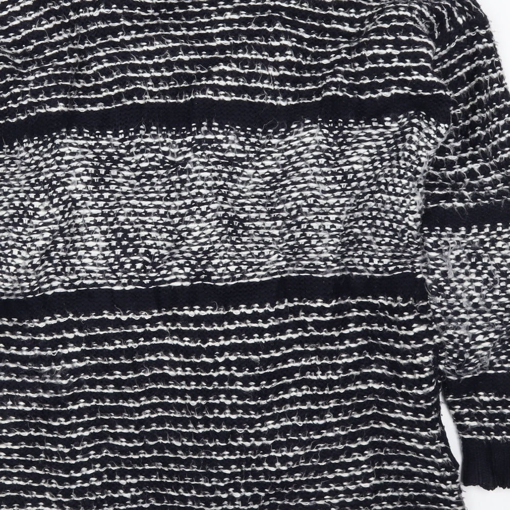 NEXT Womens Blue Striped Knit Cardigan Jumper Size M