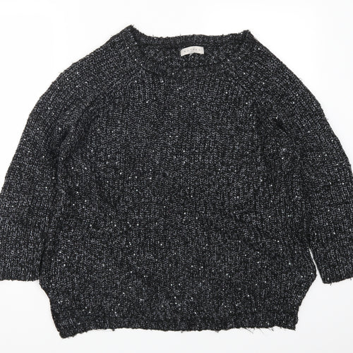 Nutmeg Womens Grey  Knit Pullover Jumper Size 14