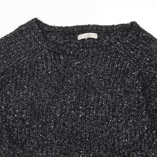 Nutmeg Womens Grey  Knit Pullover Jumper Size 14