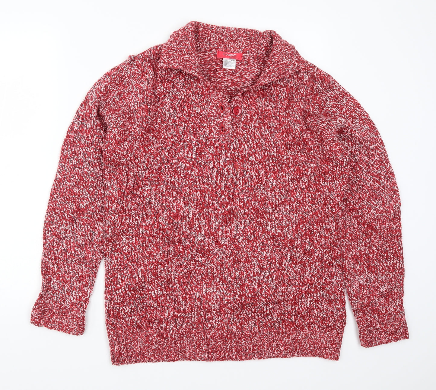 Coulers Womens Red  Knit Pullover Jumper Size 14