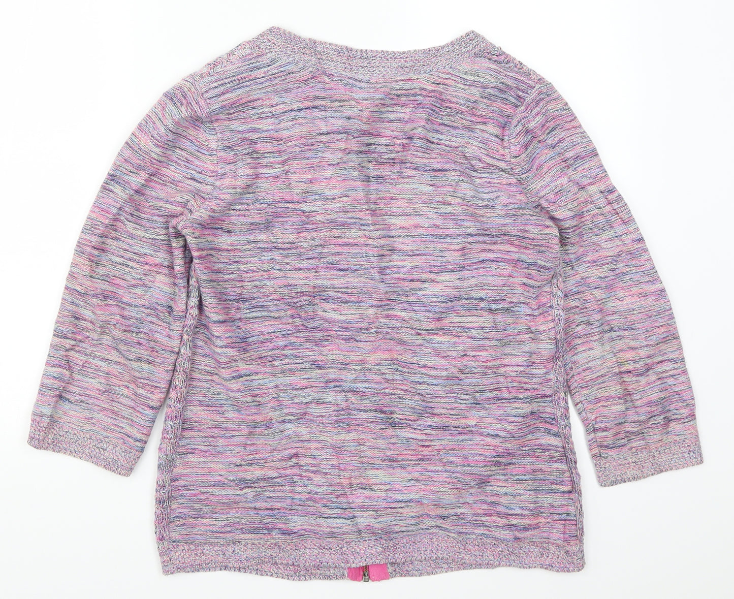 Per Una Womens Purple  Knit Full Zip Jumper Size 10  - Pink