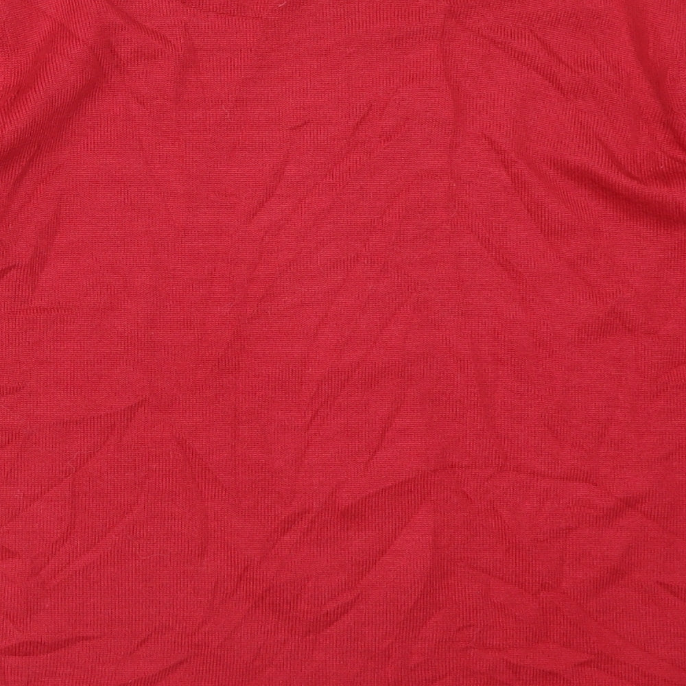 Marks and Spencer Womens Red  Knit Cardigan Jumper Size 16