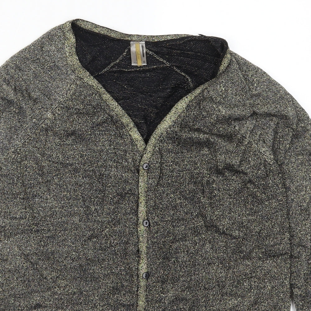 Preworn Womens Gold  Knit Cardigan Jumper Size S