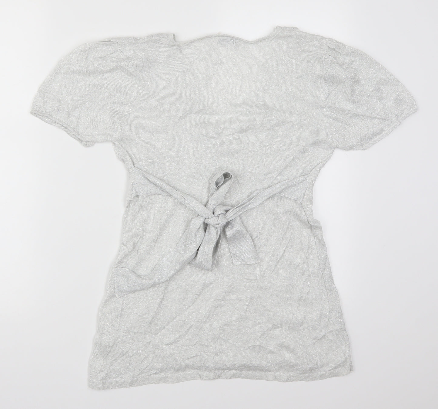 Melyssa Womens Silver   Basic T-Shirt Size M