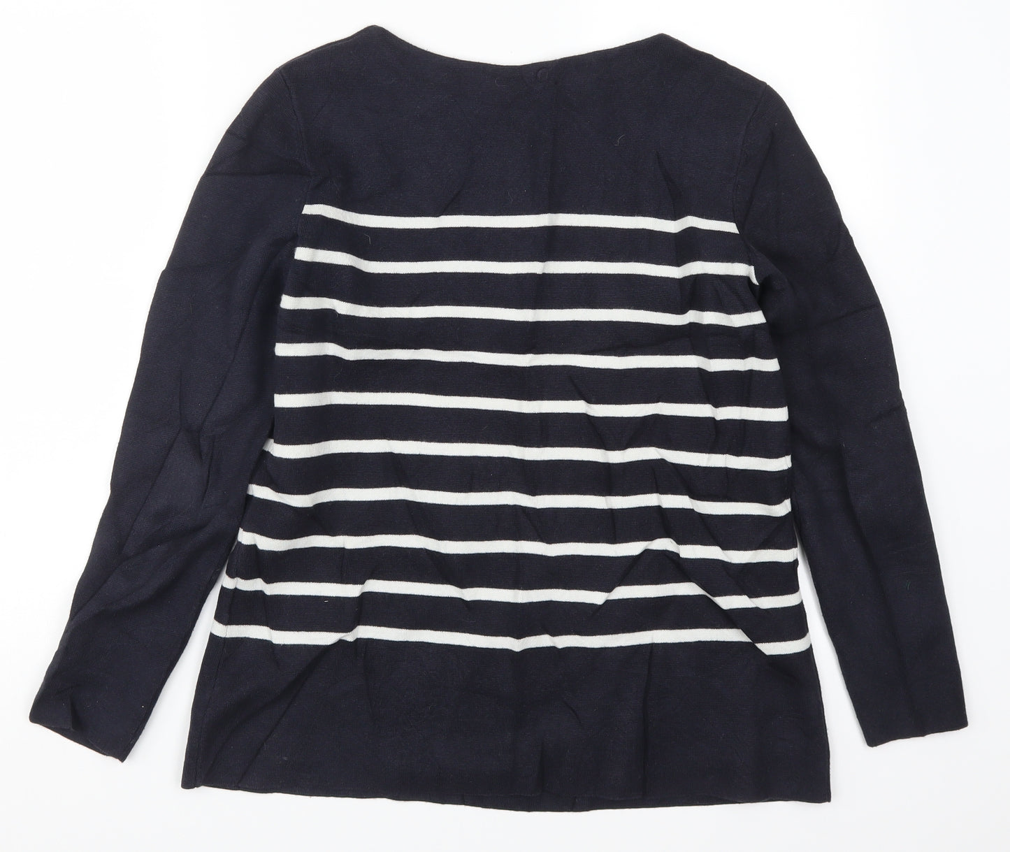 LK Bennett Womens Blue Striped  Pullover Jumper Size S