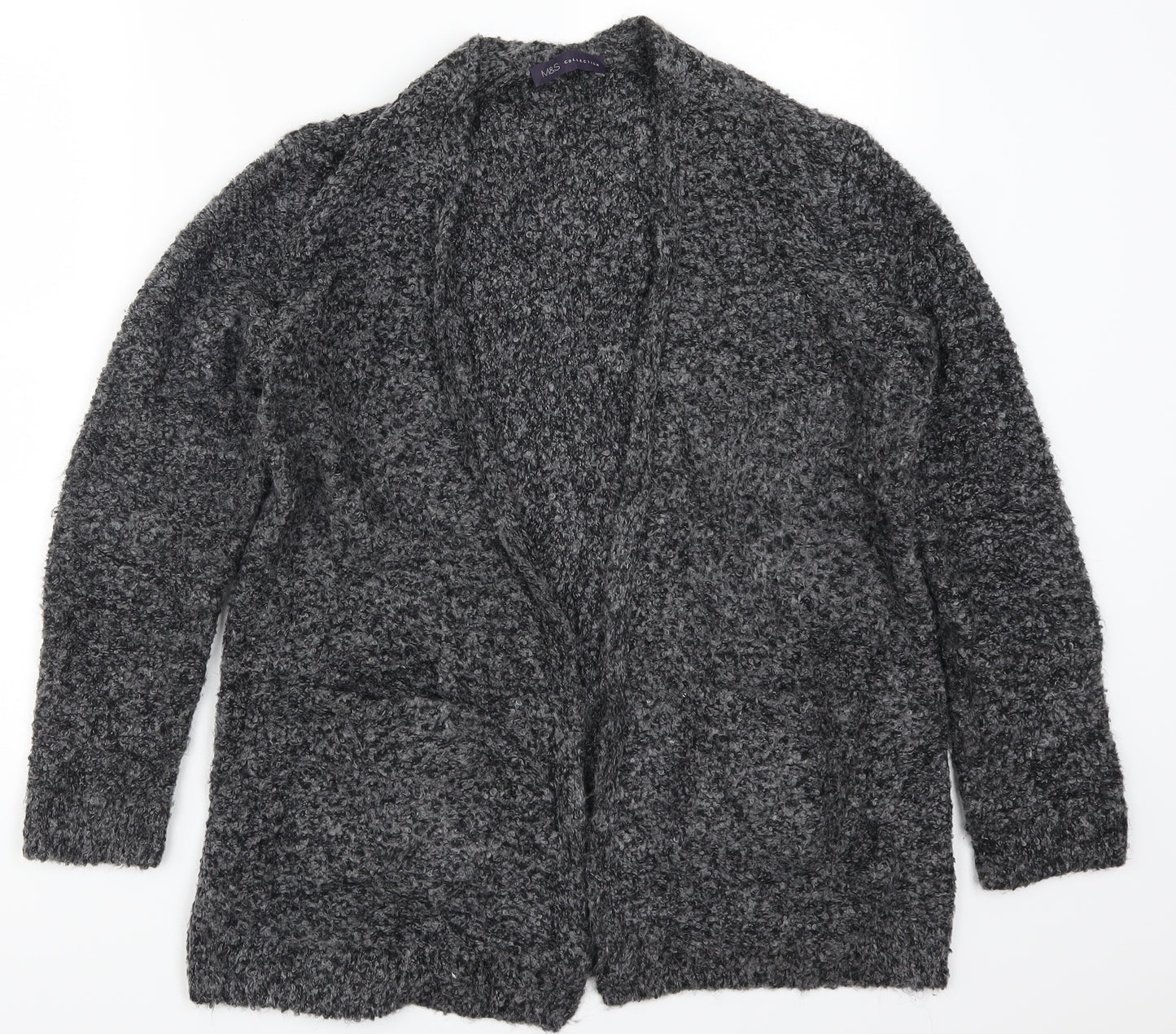 Marks and Spencer Womens Grey  Knit Cardigan Jumper Size M