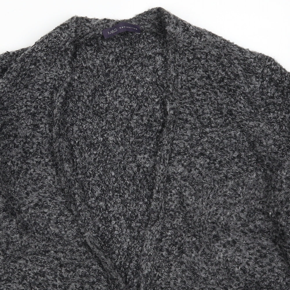 Marks and Spencer Womens Grey  Knit Cardigan Jumper Size M