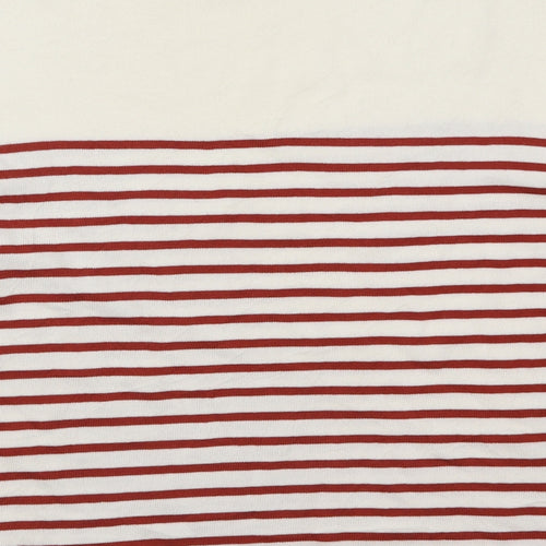 Marks and Spencer Womens Red Striped Knit Pullover Jumper Size 14