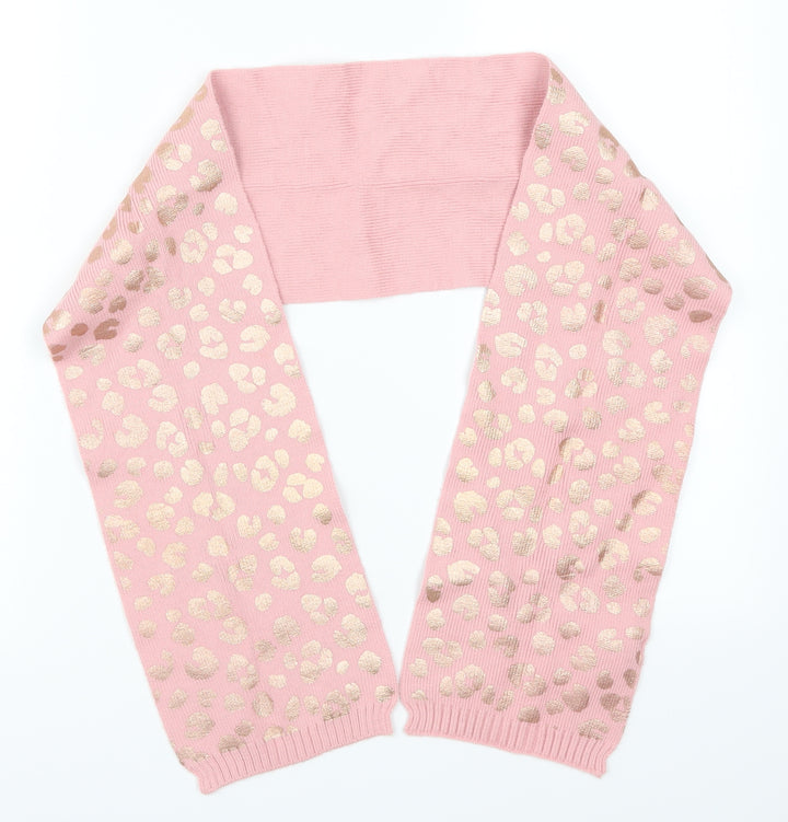 Marks and Spencer Girls Pink Animal Print  Rectangle Scarf Scarves & Wraps Size Regular  - Age 10-13