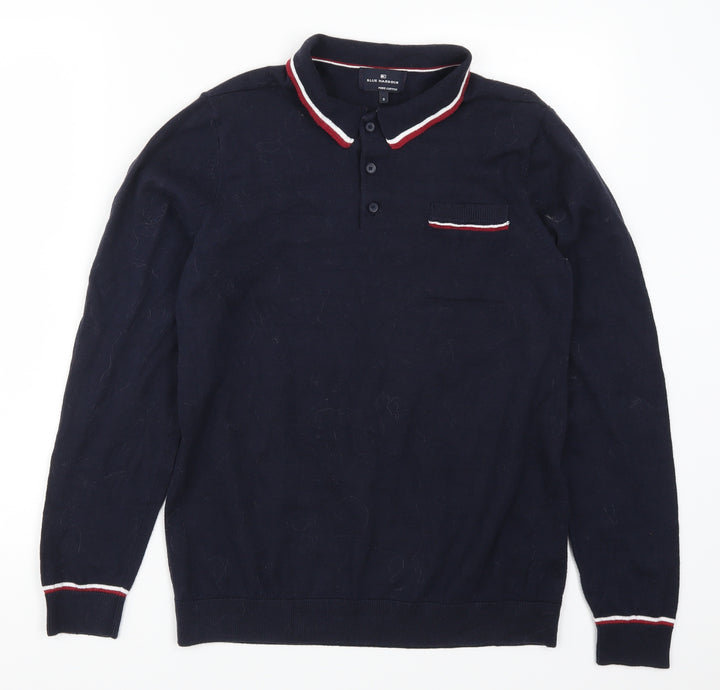 Blue Harbour Mens Blue Knit Pullover Jumper Size S