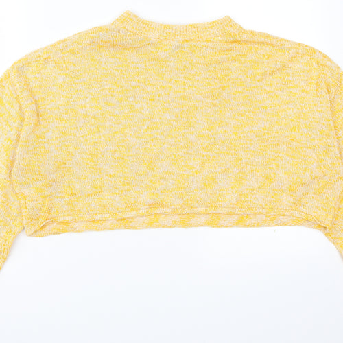 H&M Womens Yellow  Knit Pullover Jumper Size L