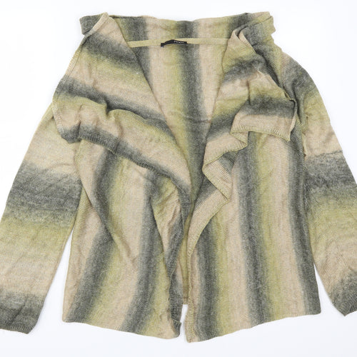 George Womens Beige Striped Knit Cardigan Jumper Size 14