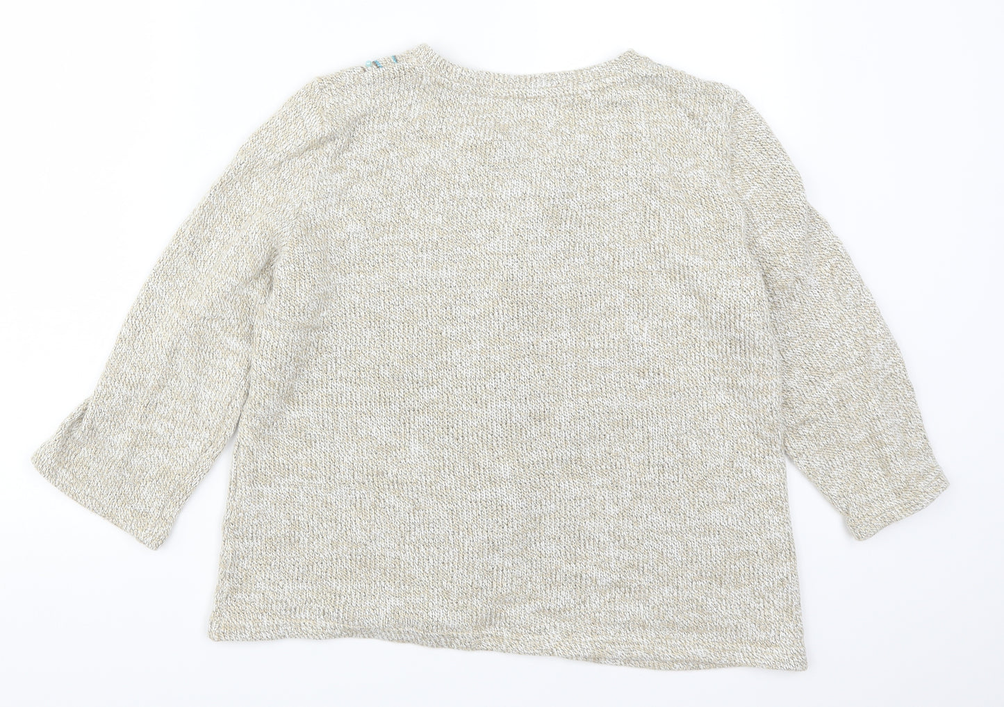Per Una Womens Beige  Knit Cardigan Jumper Size L