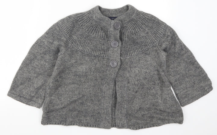 Debenhams Womens Grey Knit Cardigan Jumper Size 10