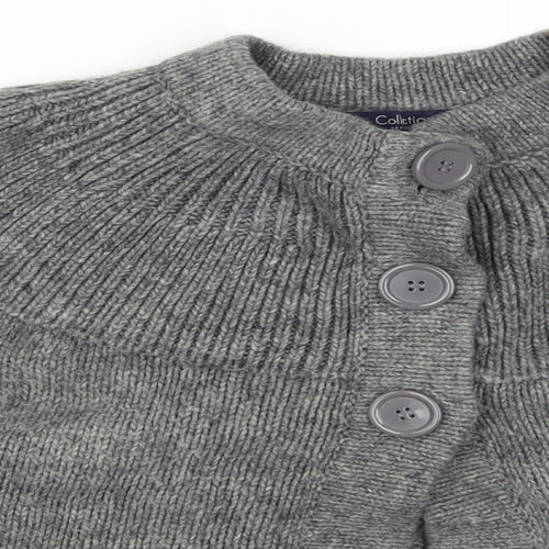 Debenhams Womens Grey  Knit Cardigan Jumper Size 10
