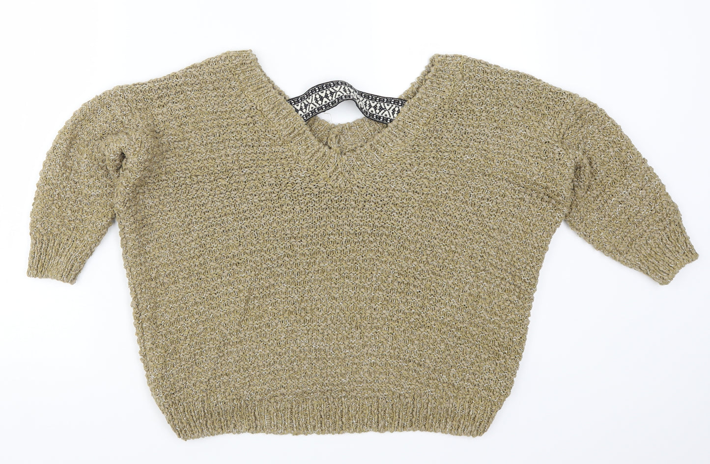 River Island Womens Beige  Knit Pullover Jumper Size 10