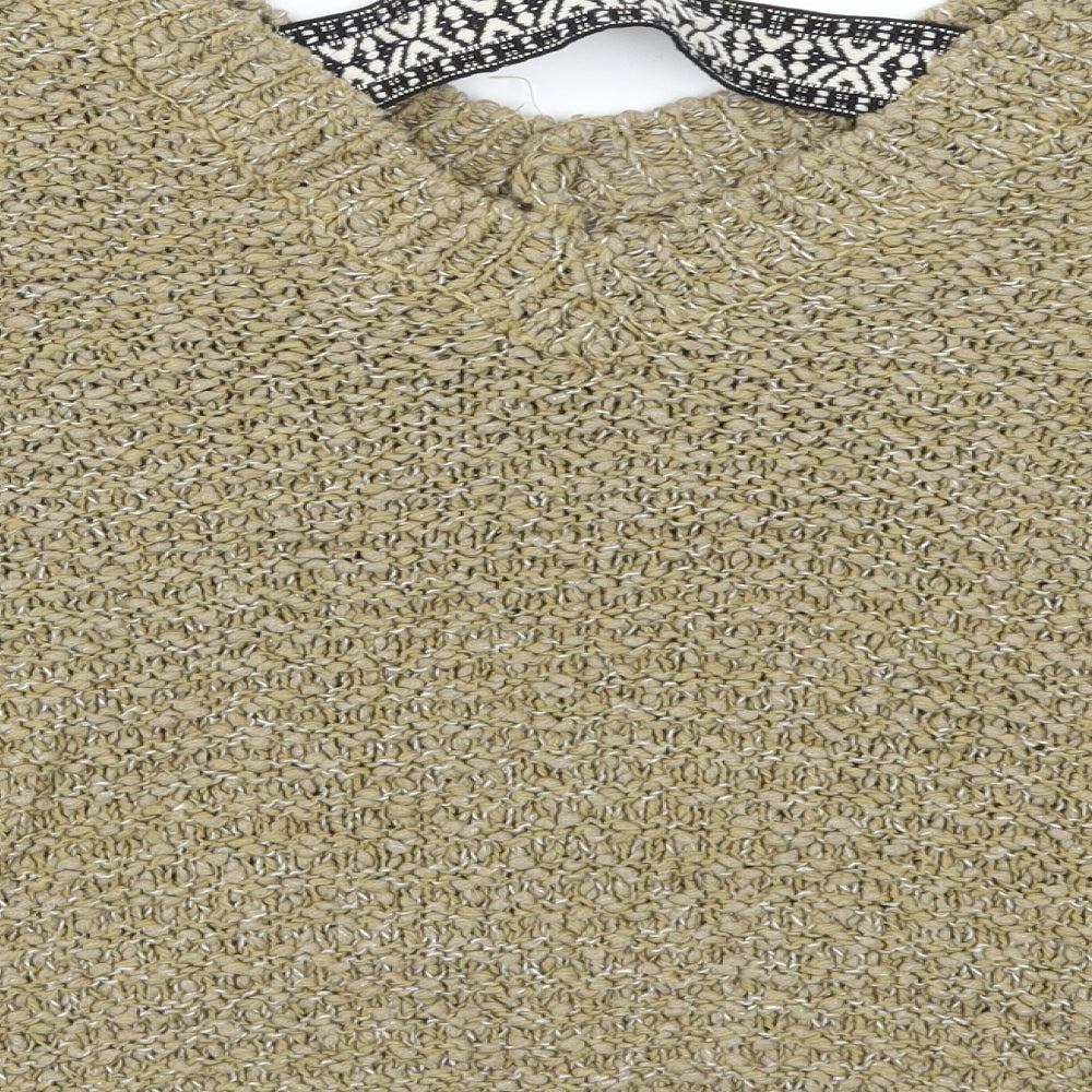 River Island Womens Beige  Knit Pullover Jumper Size 10
