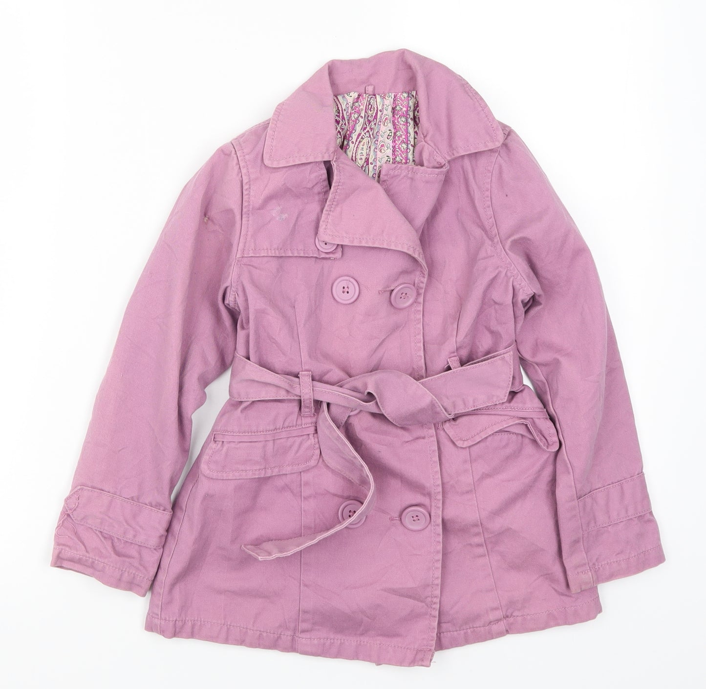 George Girls Pink   Trench Coat Coat Size 6-7 Years