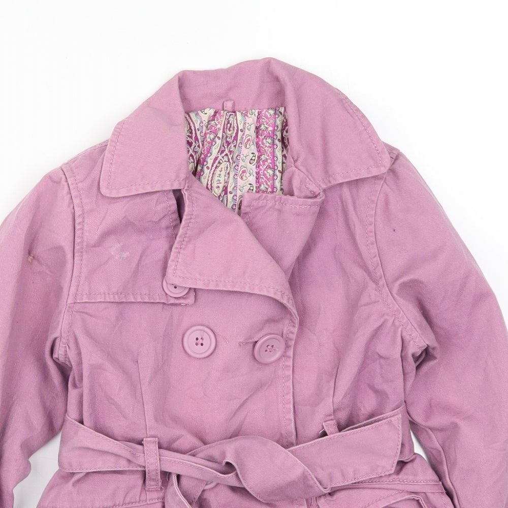 George Girls Pink   Trench Coat Coat Size 6-7 Years