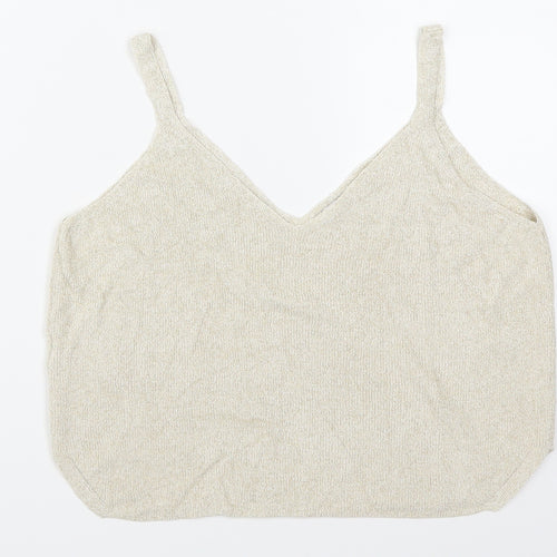 Mango Womens Beige   Basic Tank Size S