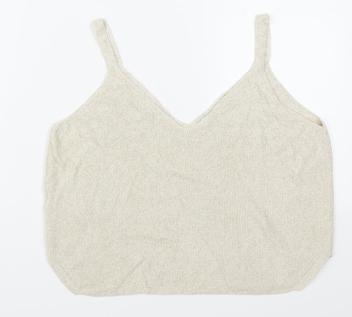 Mango Womens Beige   Basic Tank Size S