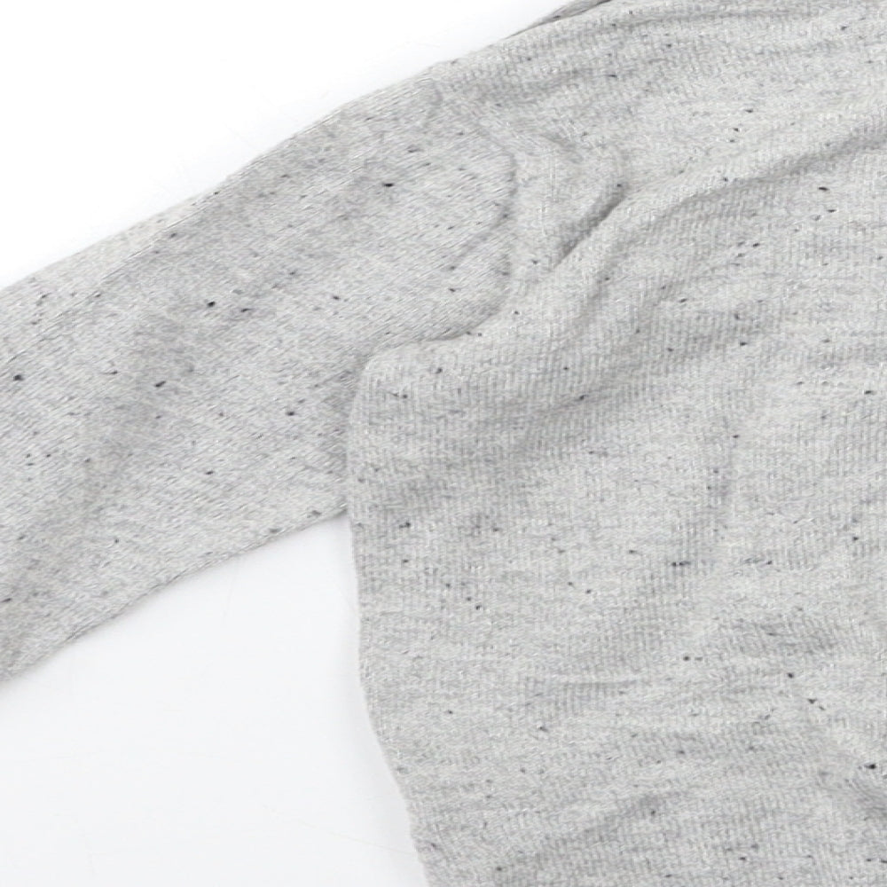 H&M Girls Grey  Knit Pullover Jumper Size 3-4 Years  - christmas