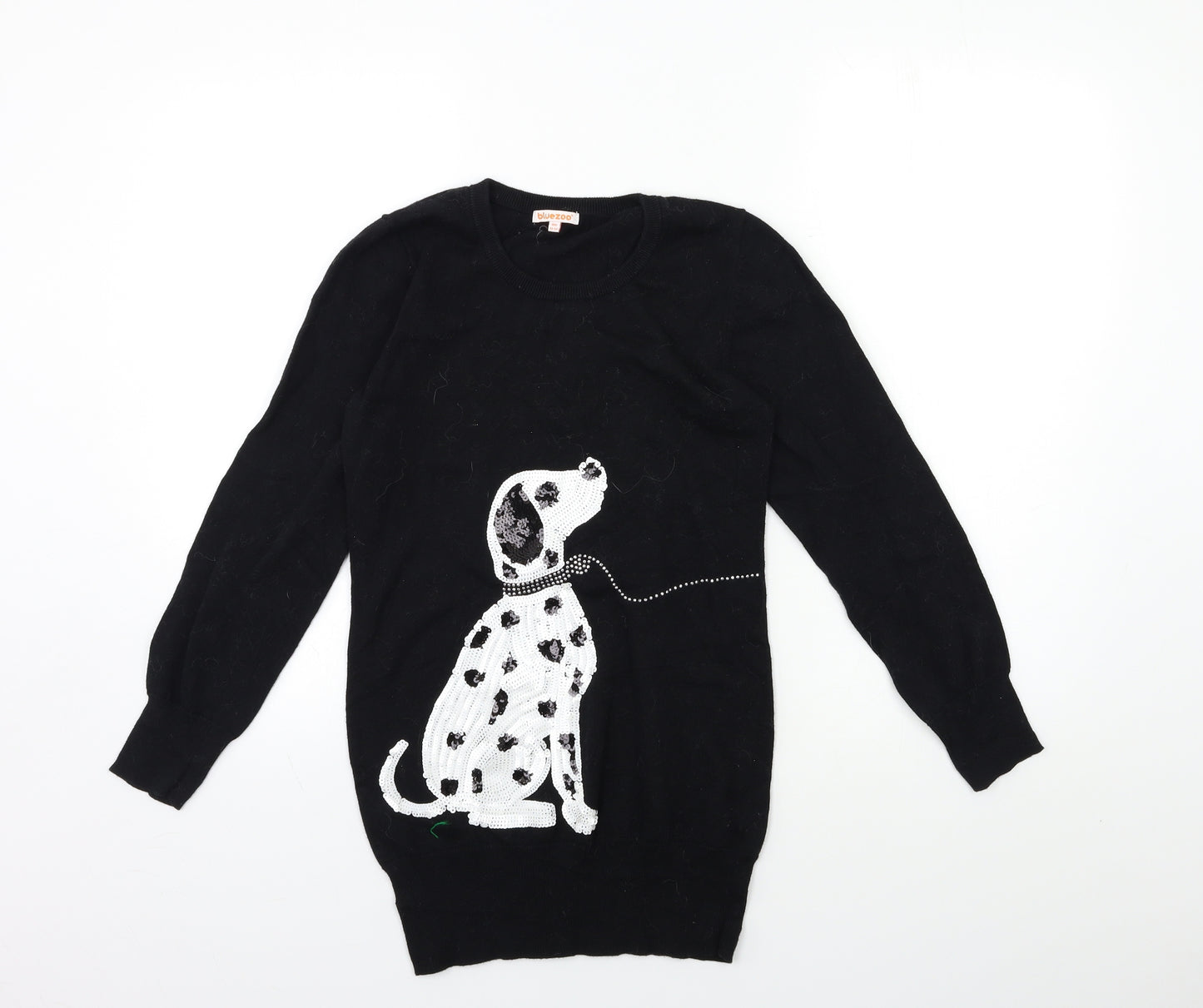Blue Zoo Girls Black  Knit Pullover Jumper Size 11-12 Years