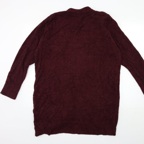 Original Womens Red  Knit Cardigan Jumper Size M