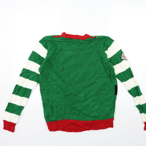 hohoho Mens Grey  Knit Pullover Jumper Size S