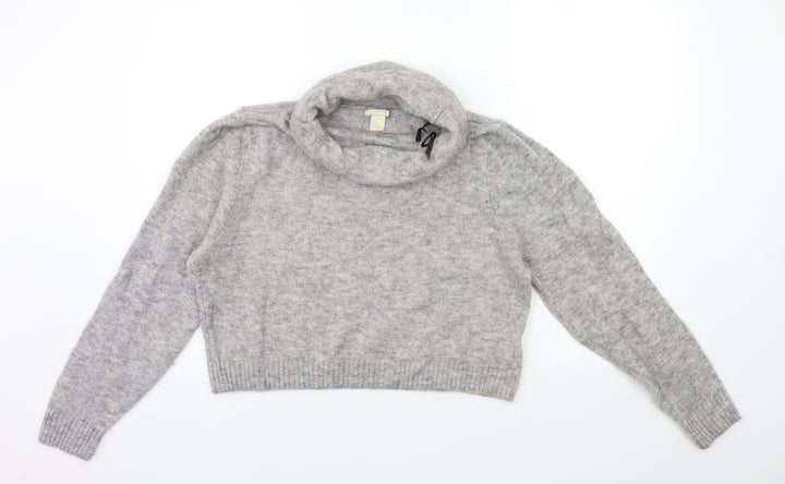H&M Womens Grey  Knit Pullover Jumper Size XS