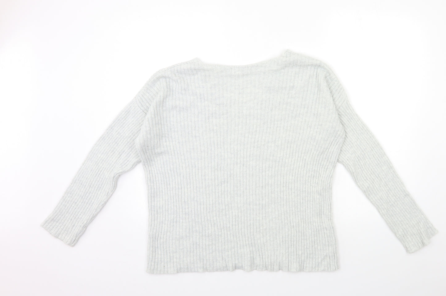 Topshop Womens Grey  Knit Pullover Jumper Size S