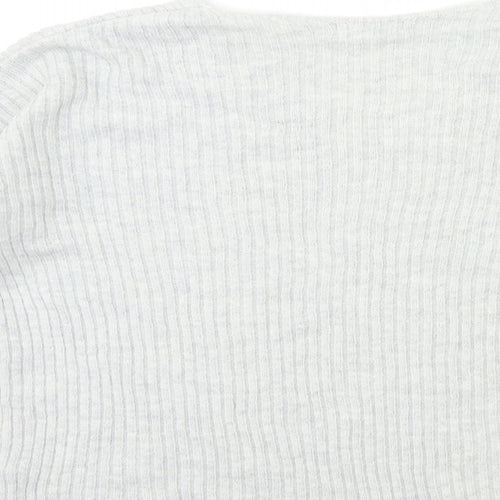 Topshop Womens Grey  Knit Pullover Jumper Size S