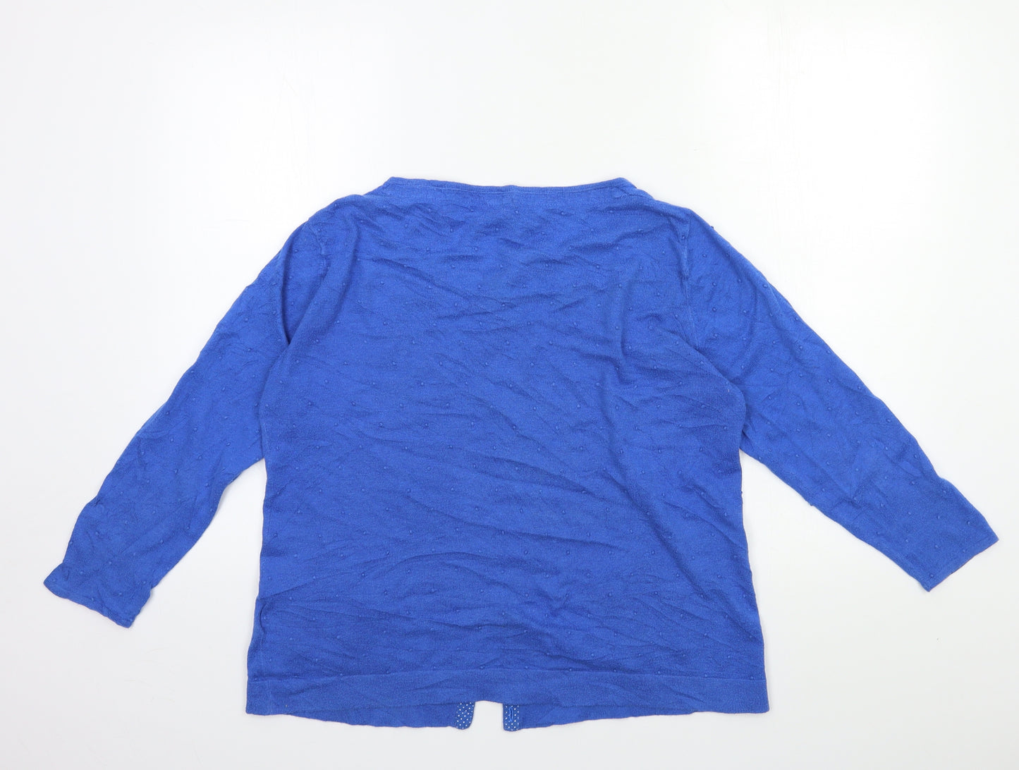 White Stuff Womens Blue  Knit Cardigan Jumper Size 14