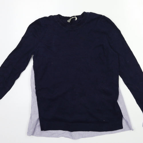 Oasis Womens Blue  Knit Pullover Jumper Size S