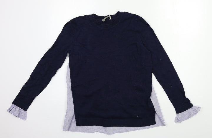 Oasis Womens Blue  Knit Pullover Jumper Size S