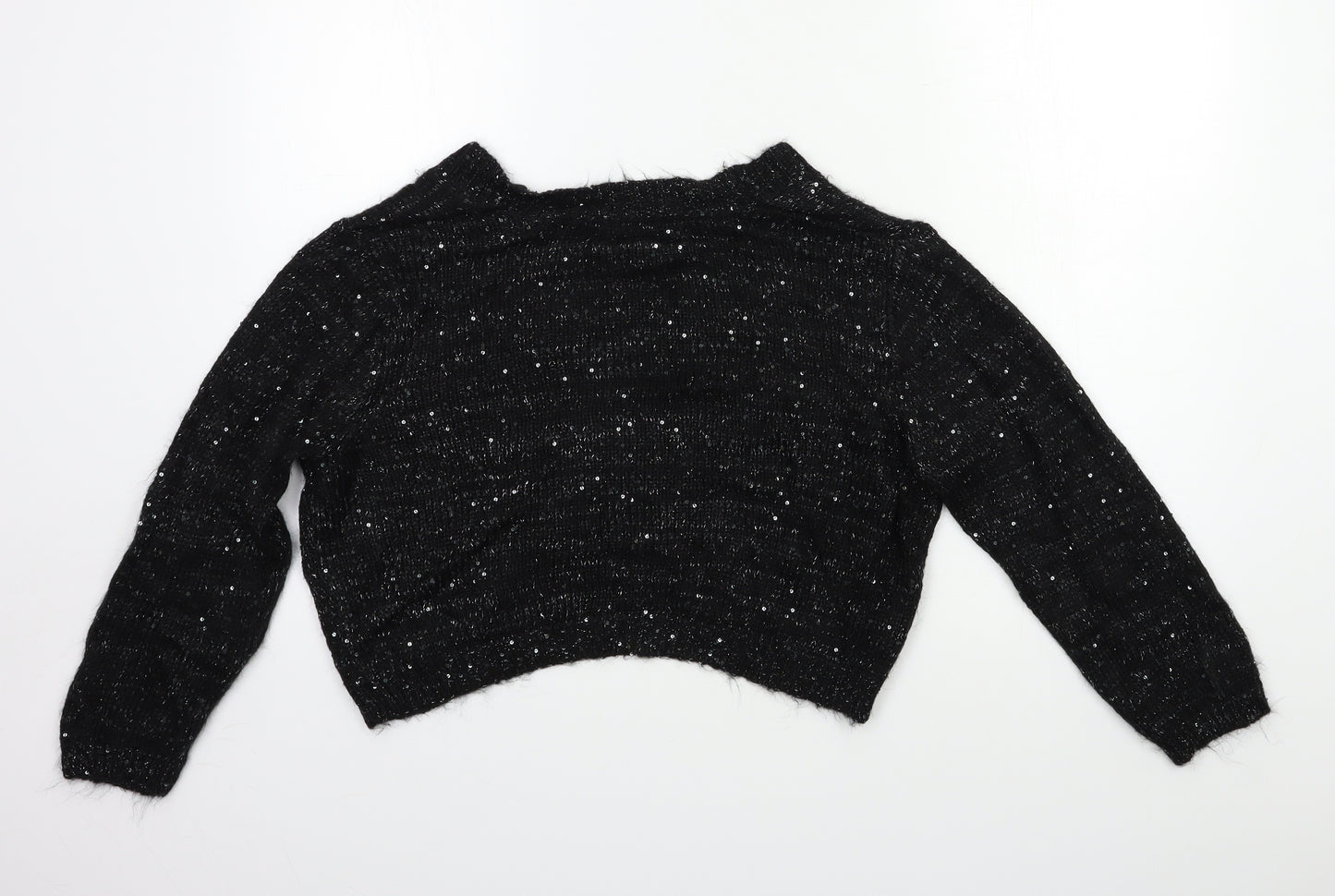 Papaya Womens Black  Knit Cardigan Jumper Size 14