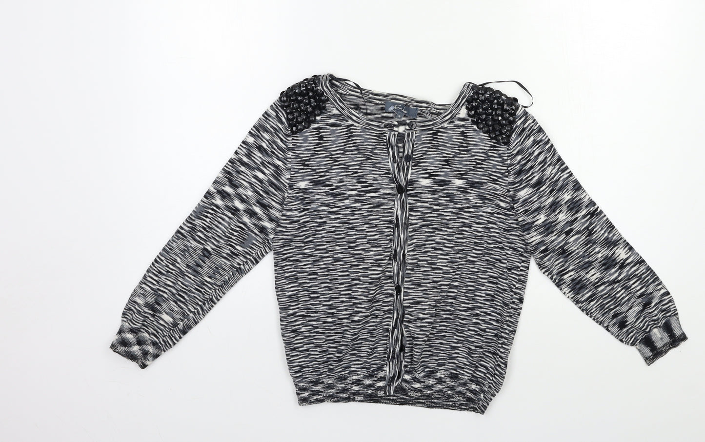 evie Womens Grey  Knit Cardigan Jumper Size 8