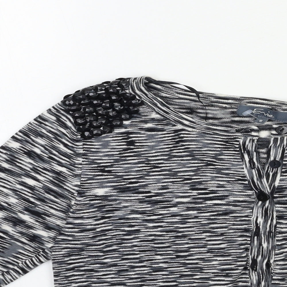 evie Womens Grey  Knit Cardigan Jumper Size 8