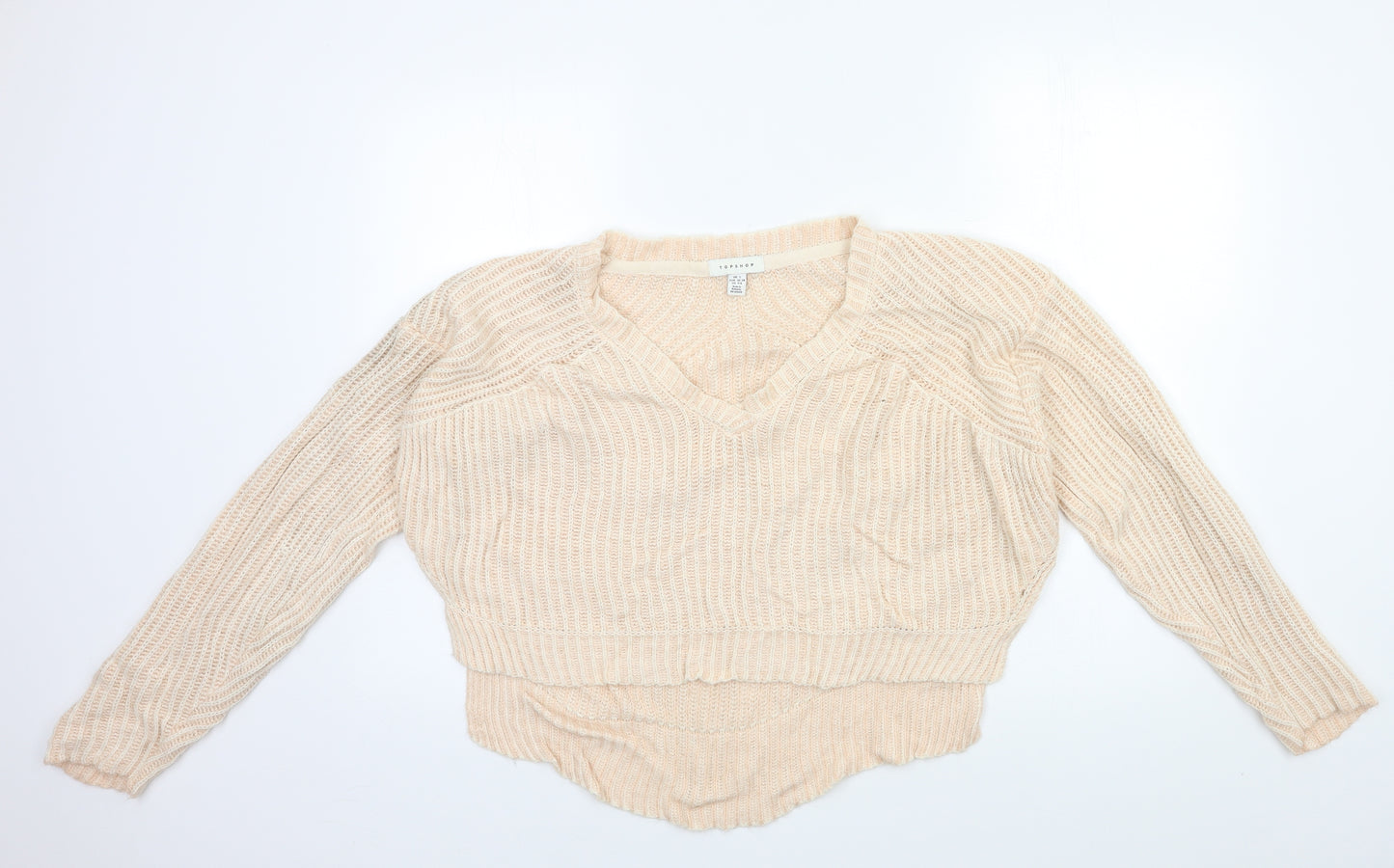 Topshop Womens Pink  Knit Pullover Jumper Size S