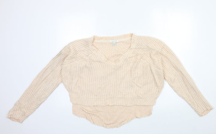Topshop Womens Pink  Knit Pullover Jumper Size S