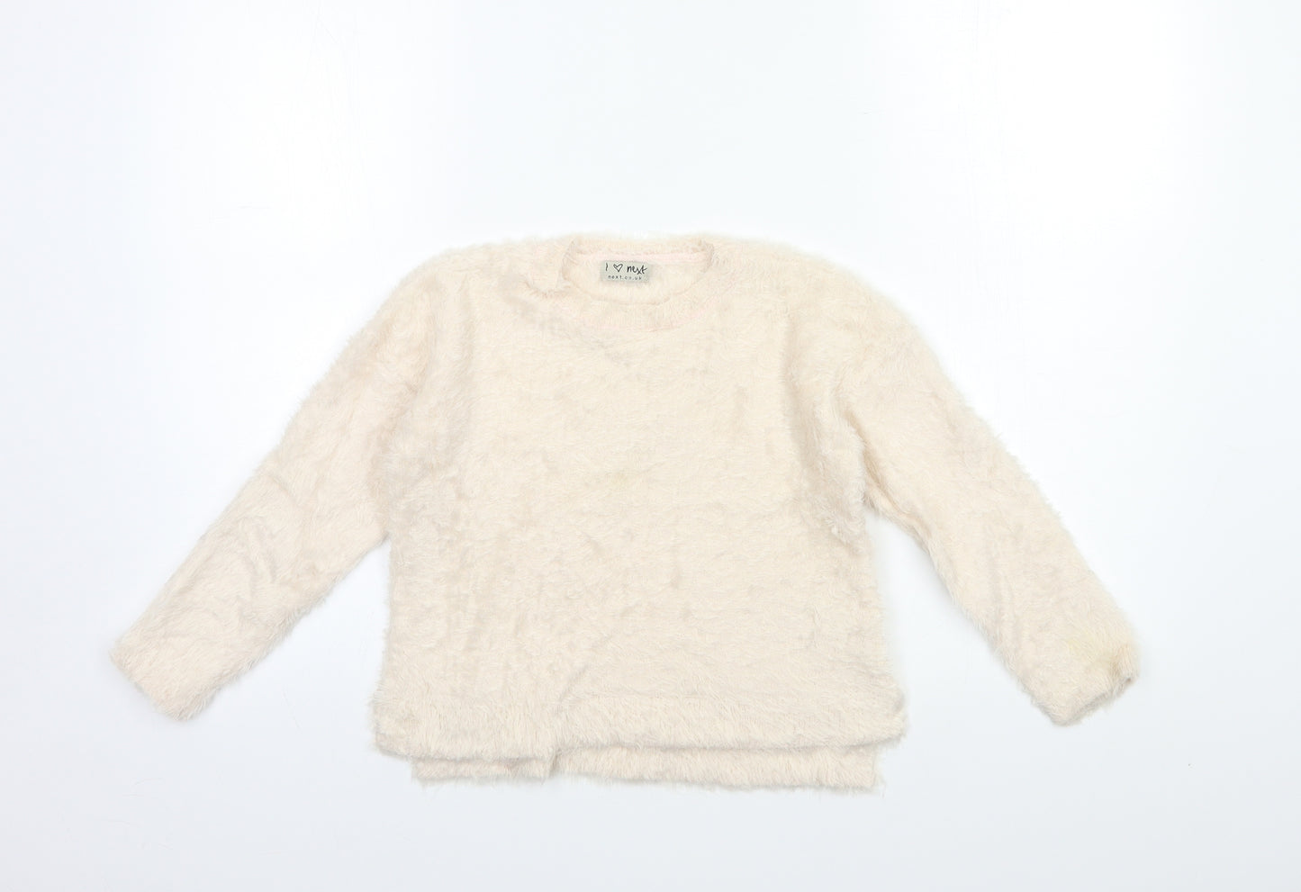 NEXT Girls Pink  Knit Pullover Jumper Size 7 Years