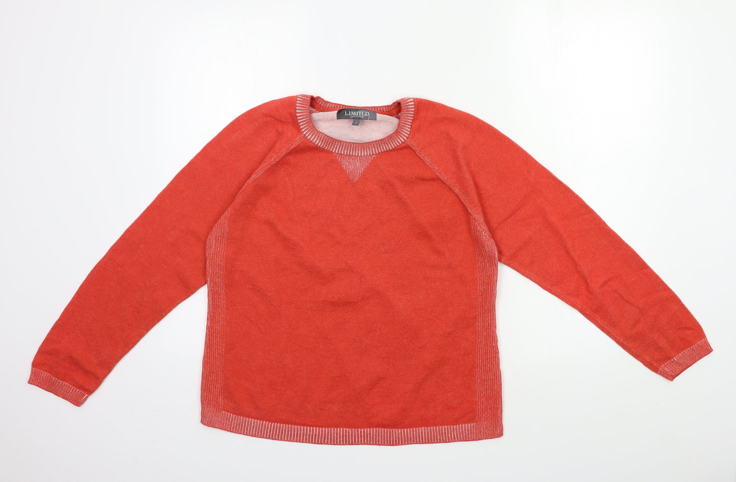 Marks and Spencer Womens Orange  Knit Pullover Jumper Size 14