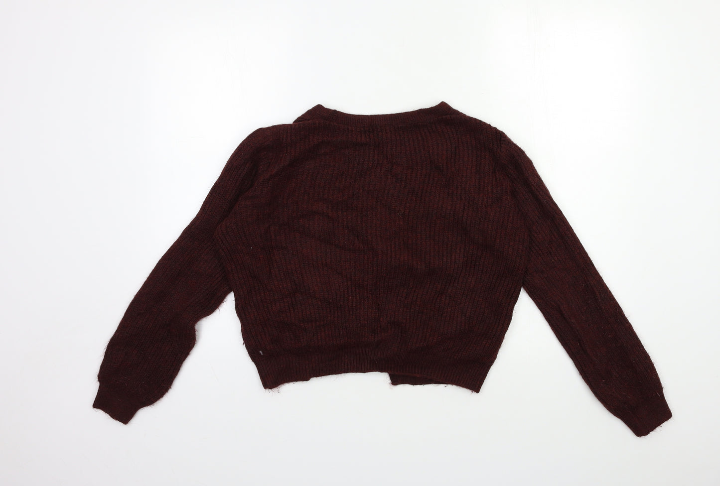 Primark Womens Red  Knit Cardigan Jumper Size 10