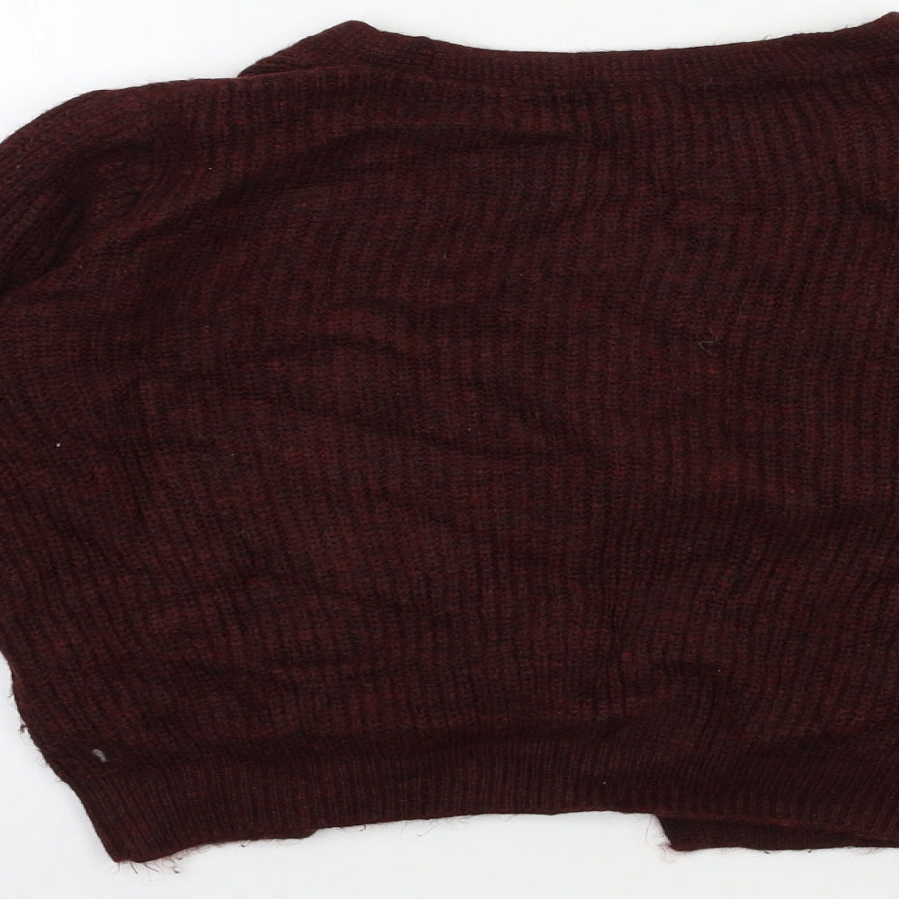 Primark Womens Red  Knit Cardigan Jumper Size 10