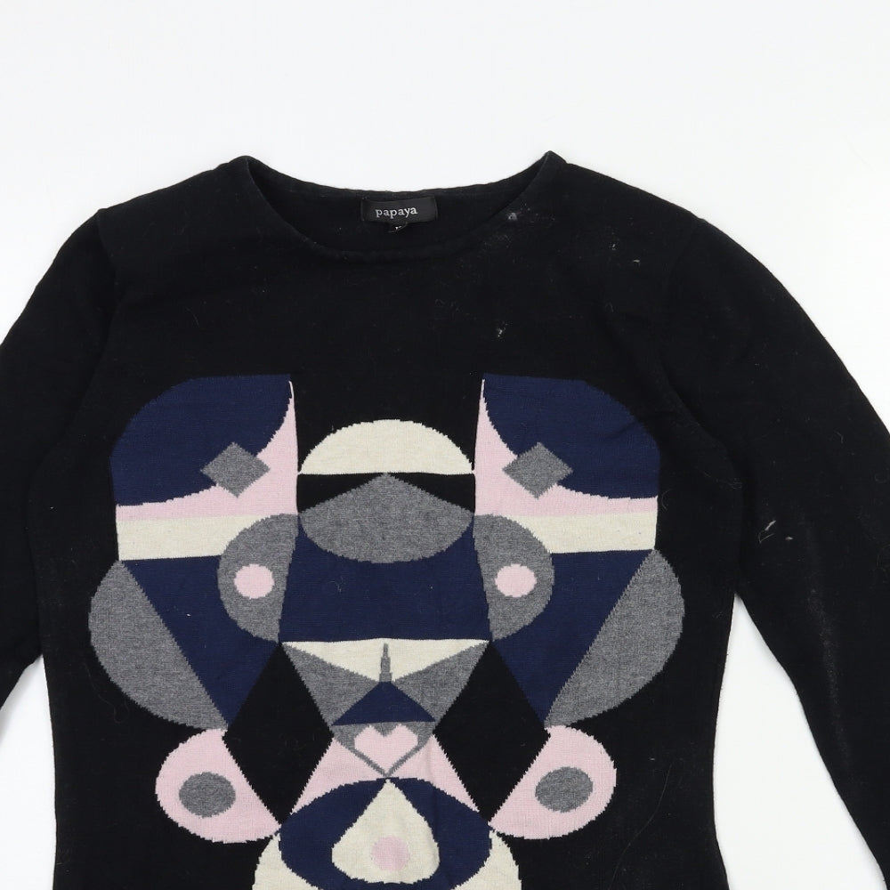 Papaya Womens Beige  Knit Pullover Jumper Size 12