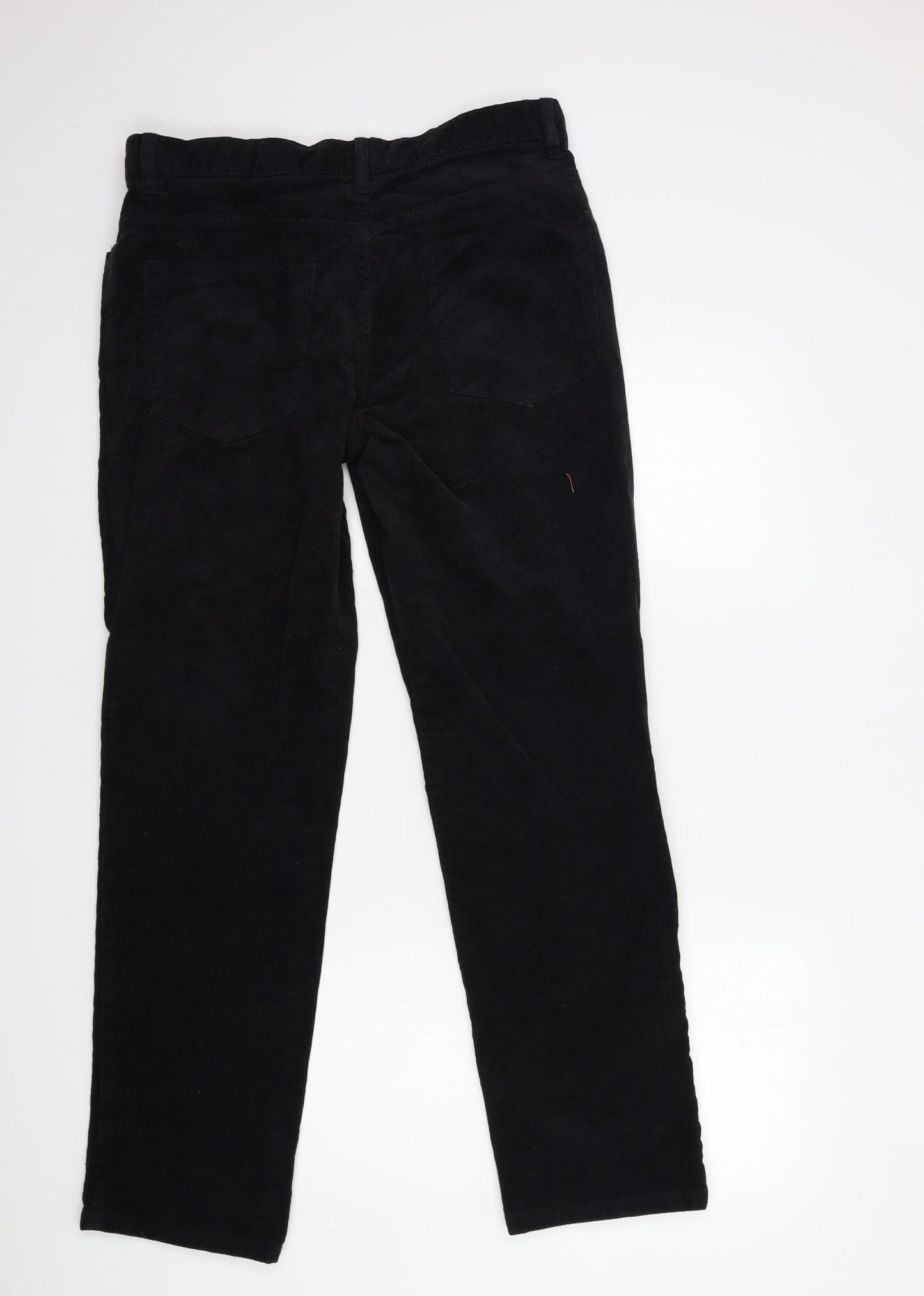 TU Mens Black  Corduroy Trousers  Size 34 in L32 in