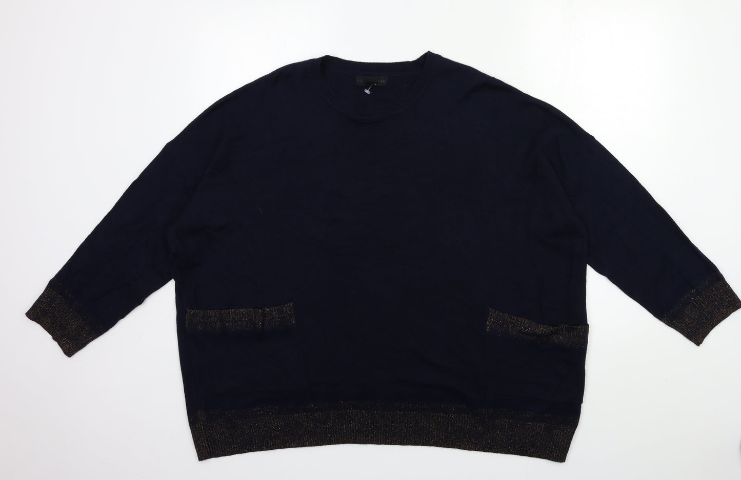 KOKOMARINA Womens Blue  Knit Pullover Jumper Size L