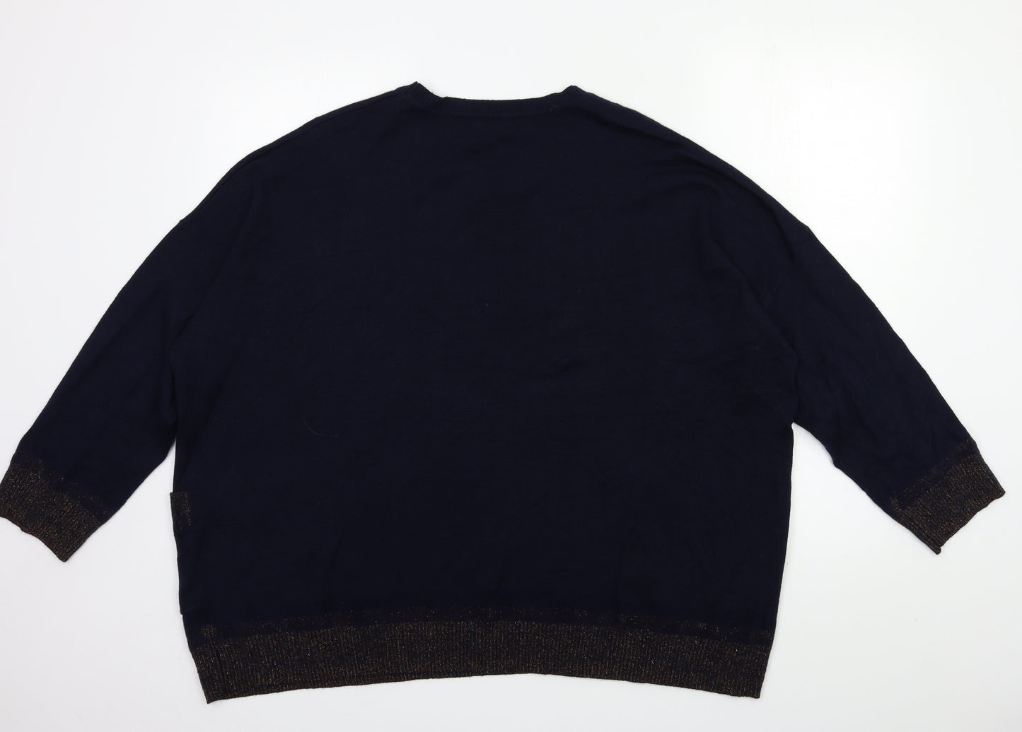 KOKOMARINA Womens Blue  Knit Pullover Jumper Size L