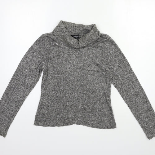 Ambiance Womens Grey  Knit Pullover Jumper Size M